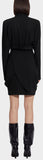 Black Draped Mini Dress