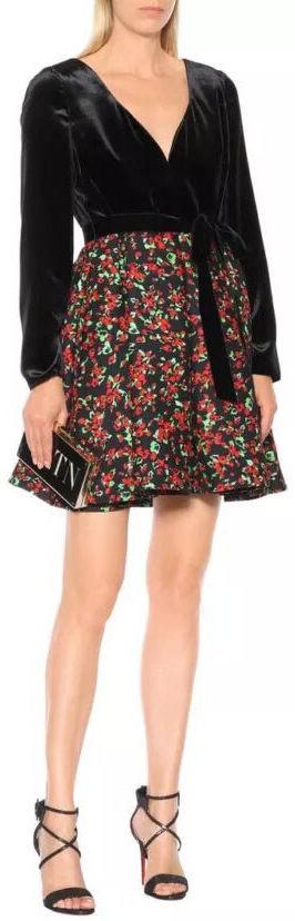 Velvet and Floral Dress
