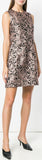 Metallic Floral-Jacquard Mini Dress