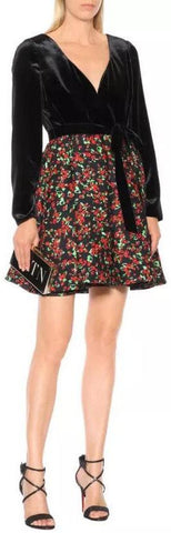 Velvet and Floral Dress