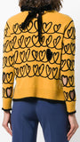 Heart Embroidered Sweater with Cut-out Details
