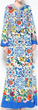 Tile Print Kaftan Dress