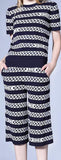 Chain-Print Knit Top & Cropped Pants