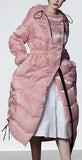 Pink Ruched Down Coat