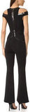 'Bethany' Cold-Shoulder Sequin-Embellished Bandage Jumpsuit