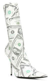 Dollar Print Knife Boots