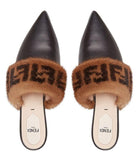 Fur Sabot mules