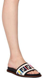 Embroidered Canvas Slide Sandals
