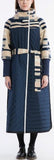 Paneled Puffer Wool Coat