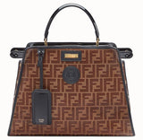Black Patent Leather Bag with Cover