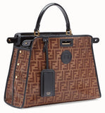 Black Patent Leather Bag with Cover