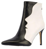 Camille Two-Tone Leather Ankle Boots