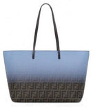 FF Two Tone Ombre Zucca Roll Bag - Cobalt Blue, Pink, Light Blue, Orange