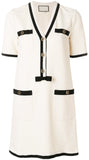 Grosgrain-Trimmed Mini Dress
