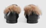 'Jordaan' Fur Loafer, Black