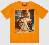 Hallucination Print T-Shirt - Orange or Blue
