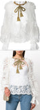 Embellished Bow Lace Blouse *Limited Stock*