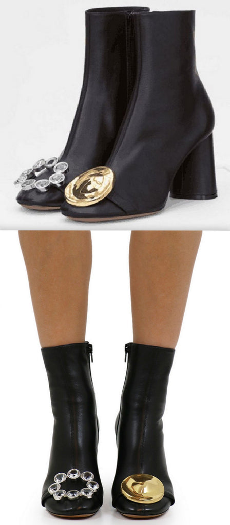 Black Jewel Elliptic Boots