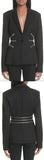 Zipper-Waist Blazer