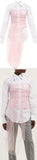 Gathered Tulle Bustier Poplin Shirt | DESIGNER INSPIRED FASHIONS