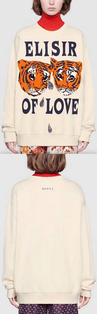 Oversize Sweatshirt with Tigers Print | DESIGNER INSPIRED FASHIONS