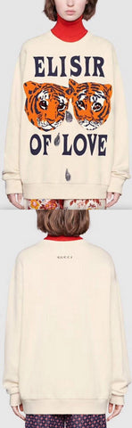 Oversize Sweatshirt with Tigers Print | DESIGNER INSPIRED FASHIONS