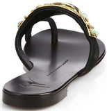 Embellished Tribal Sandals in Brown or Black - DESIGNER INSPIRED FASHIONS