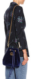 GG Marmont Velvet Bucket Bag - Blue, Black, Red