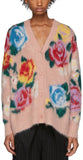 Pink Flowers Long Cardigan
