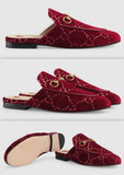 Princetown GG Velvet Slipper