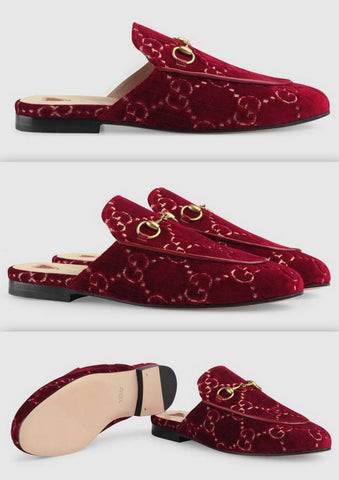 Princetown GG Velvet Slipper