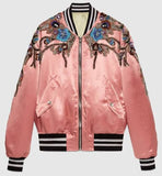 Reversible Sequin Acetate Bomber Jacket