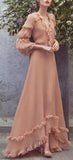 Flounce Full-Length Dress