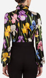 Printed Silk Satin Blouse