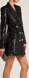 Double-Breasted Sequinned Blazer
