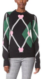 Argyle Heart Knitted Jumper