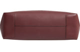 Embossed Crest Small Leather Tote, Burgundy