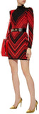 Chevron Knit Bodycon Dress