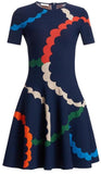 Scallop Print Knit Dress