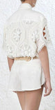 'Breeze' Doily Shirt - White or Black | DESIGNER INSPIRED FASHIONS