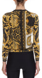 Black and Gold Signature Print Cardigan