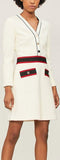 Web-Trim Mini Dress