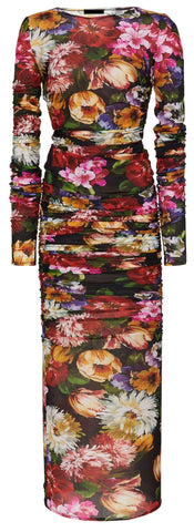 Floral Fitted Jersey Dress