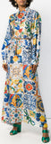 Tile Print Shirt Dress
