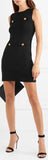 Black Embellished Knit Mini Dress