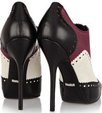 Color-Block Textured-Leather Ankle Boots - DESIGNER INSPIRED FASHIONS