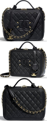 Grained Calfskin & Gold-Tone Metal Handbag