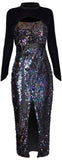 Sequin-Embellished Cut-Out Dress