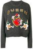 Intarsia Knit Embellished Sweater