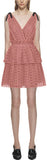 Pink Organza Cutwork Mini Dress